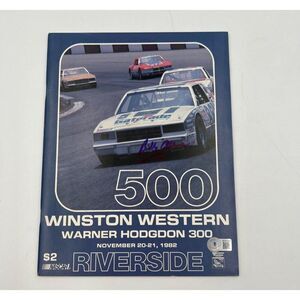 Bobby Allison Signed Vintage Program 1982 Winston Western 500 Racing  Beckett